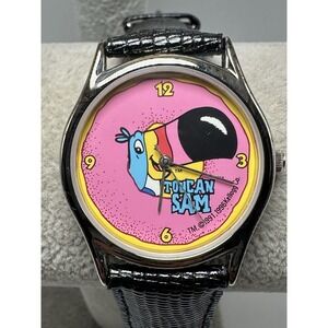 Kelloggs Vintage Toucan Sam Watch New Battery 1996 33MM 7.5" Fruit Loops W12
